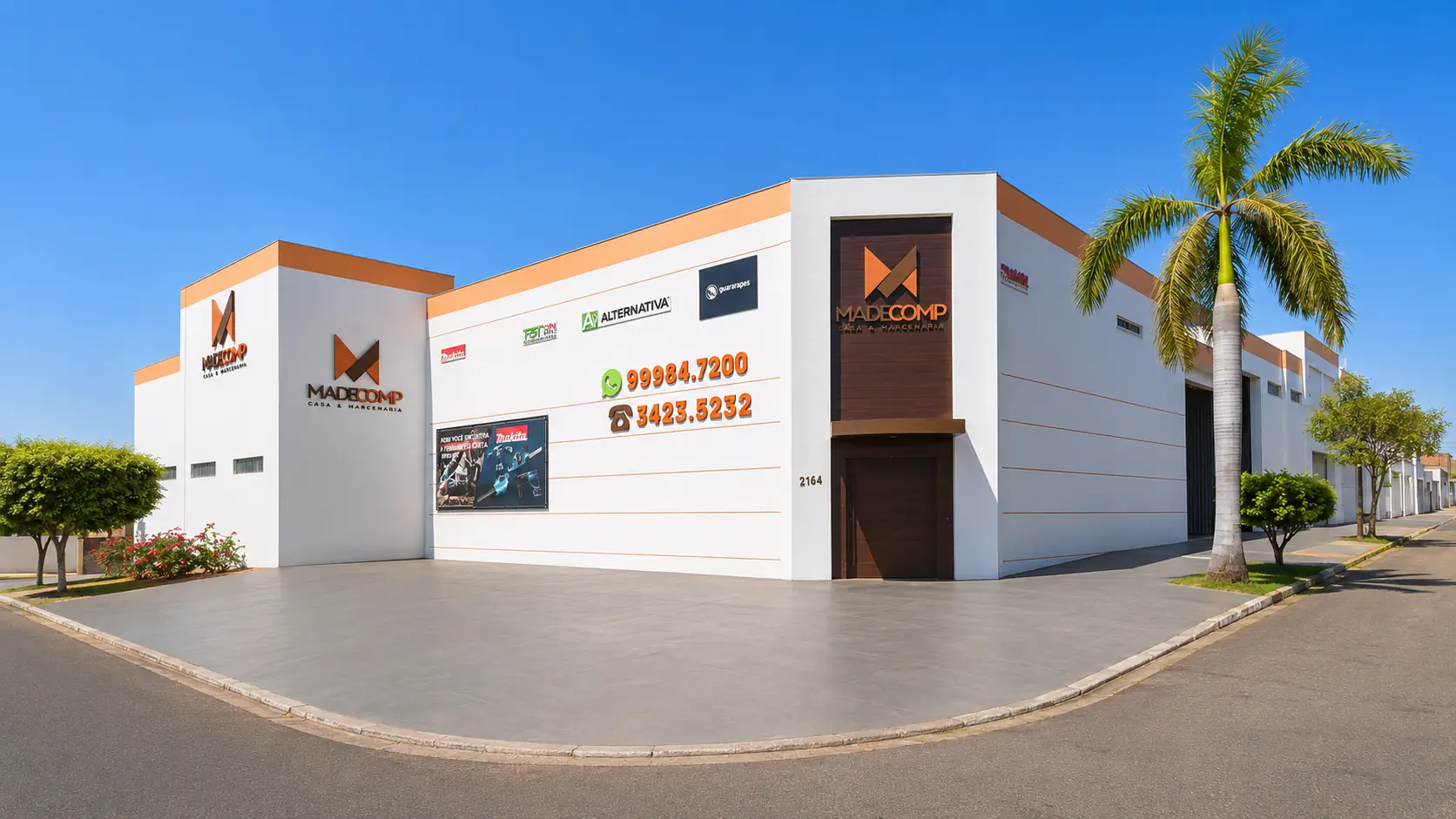 Fachada completa da Madecomp em Rondonópolis